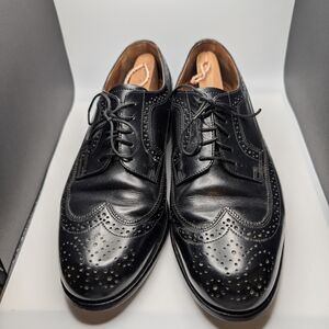 Bostonian Classic Black Brogue Men's Shoes SZ 10
